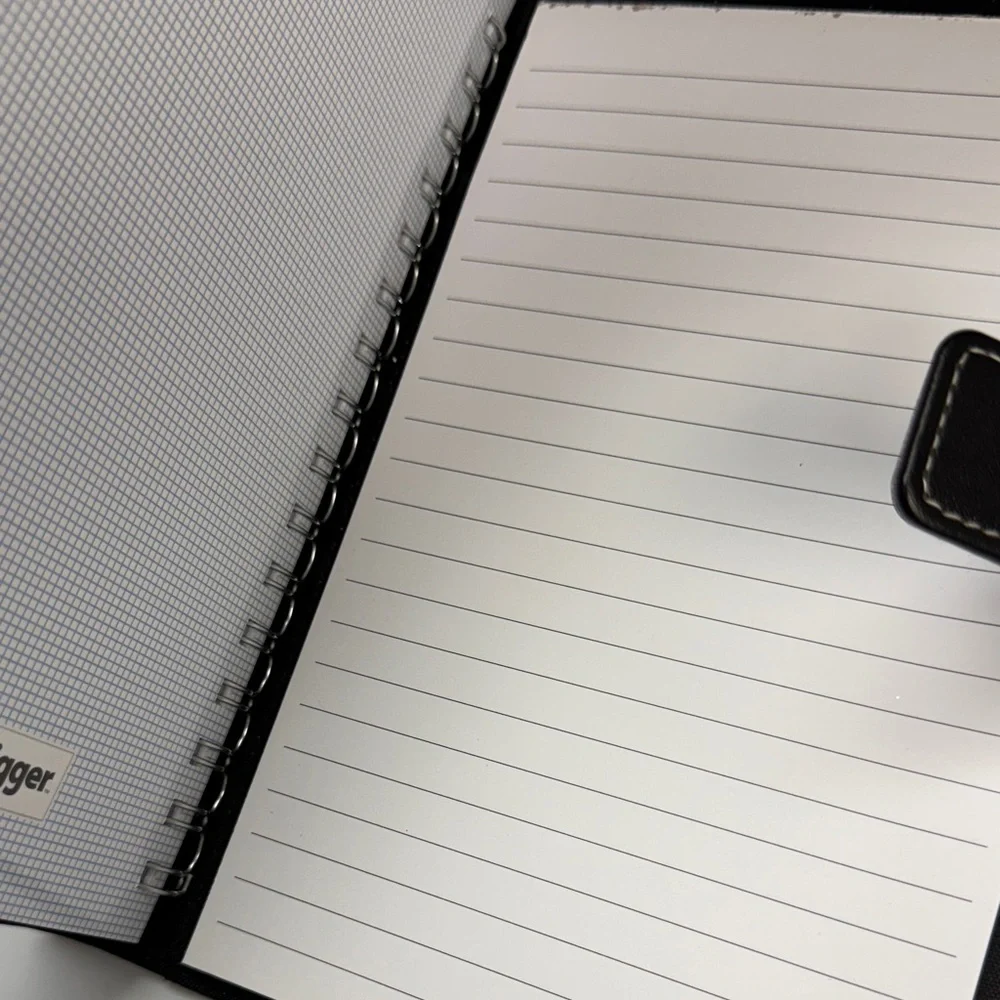 Black Leather Planner